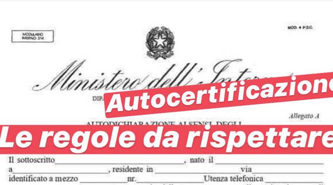 Nuova autodichiarazione