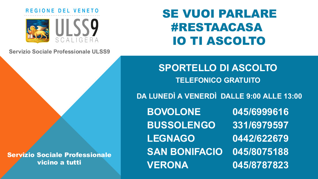 Se vuoi parlare #Restaacasa Io ti ascolto