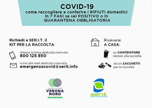 Conferimento rifiuti in caso di positività  o quarantena obbligatoria Covid-19