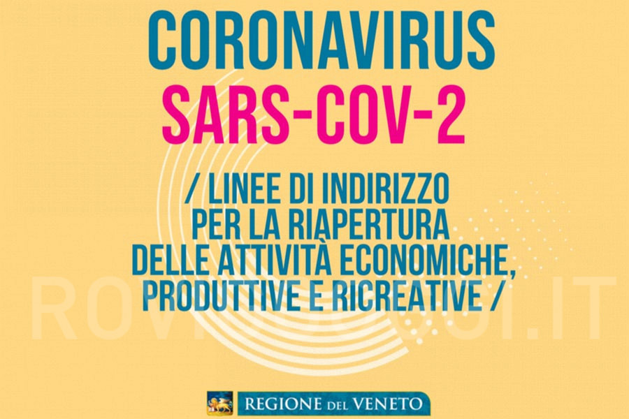 Linee indirizzo Regione Veneto per attività produttive