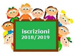 Iscrizioni alla scuola dell'infanzia e scuola primaria e secondaria di primo grado anno scolastico 2018/2019 